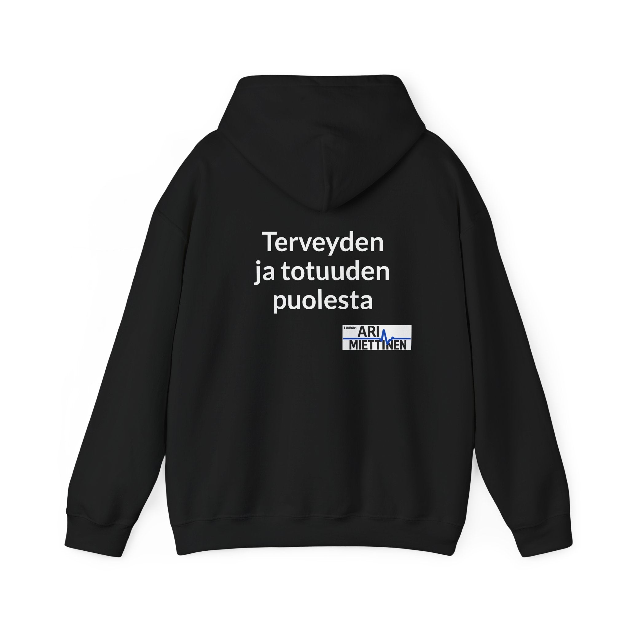 Terveyden ja totuuden puolesta Lääkäri Ari Miettinen kanavan huppari