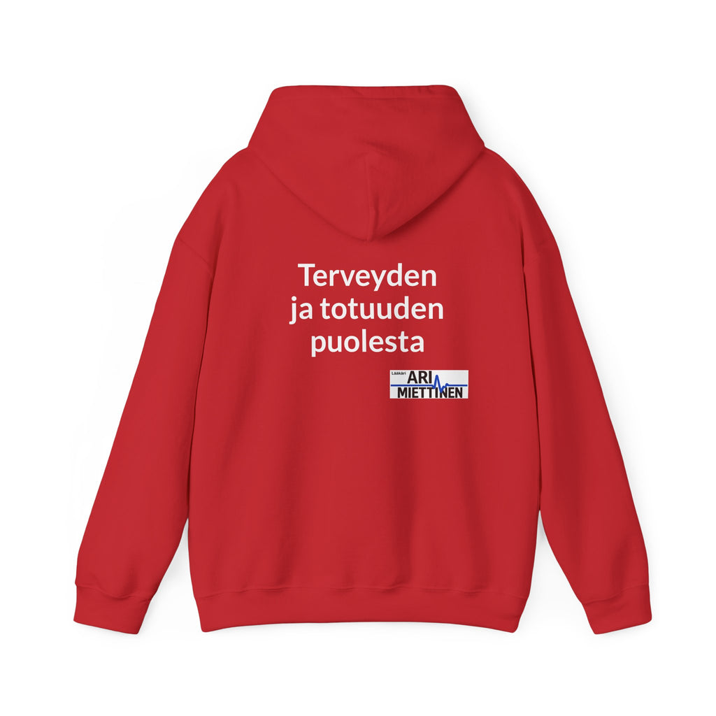 Terveyden ja totuuden puolesta Lääkäri Ari Miettinen kanavan huppari