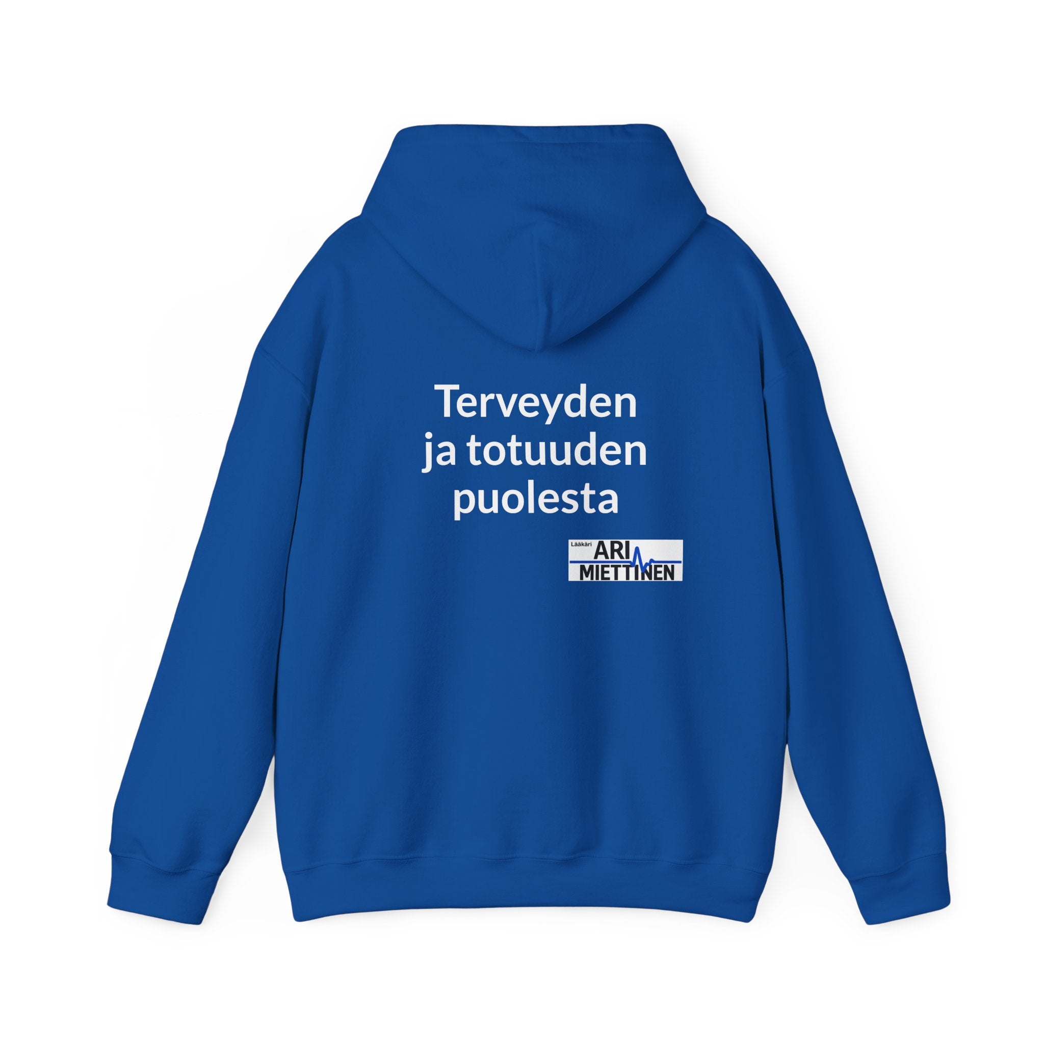 Terveyden ja totuuden puolesta Lääkäri Ari Miettinen kanavan huppari