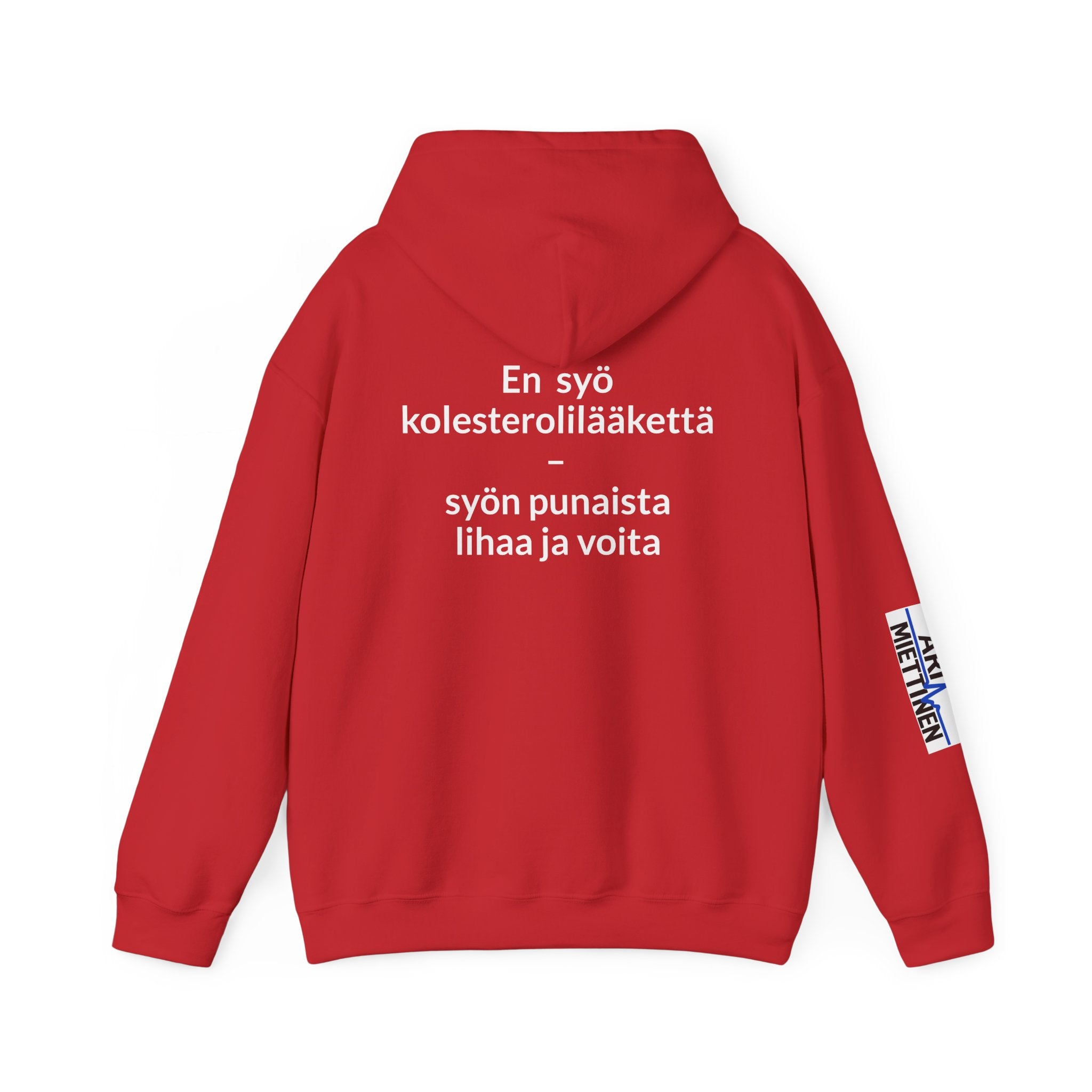 Ari Miettinen kanavan huppari tekstillä en syö kolesterolilääkettä