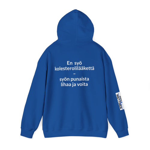 Ari Miettinen kanavan huppari tekstillä en syö kolesterolilääkettä